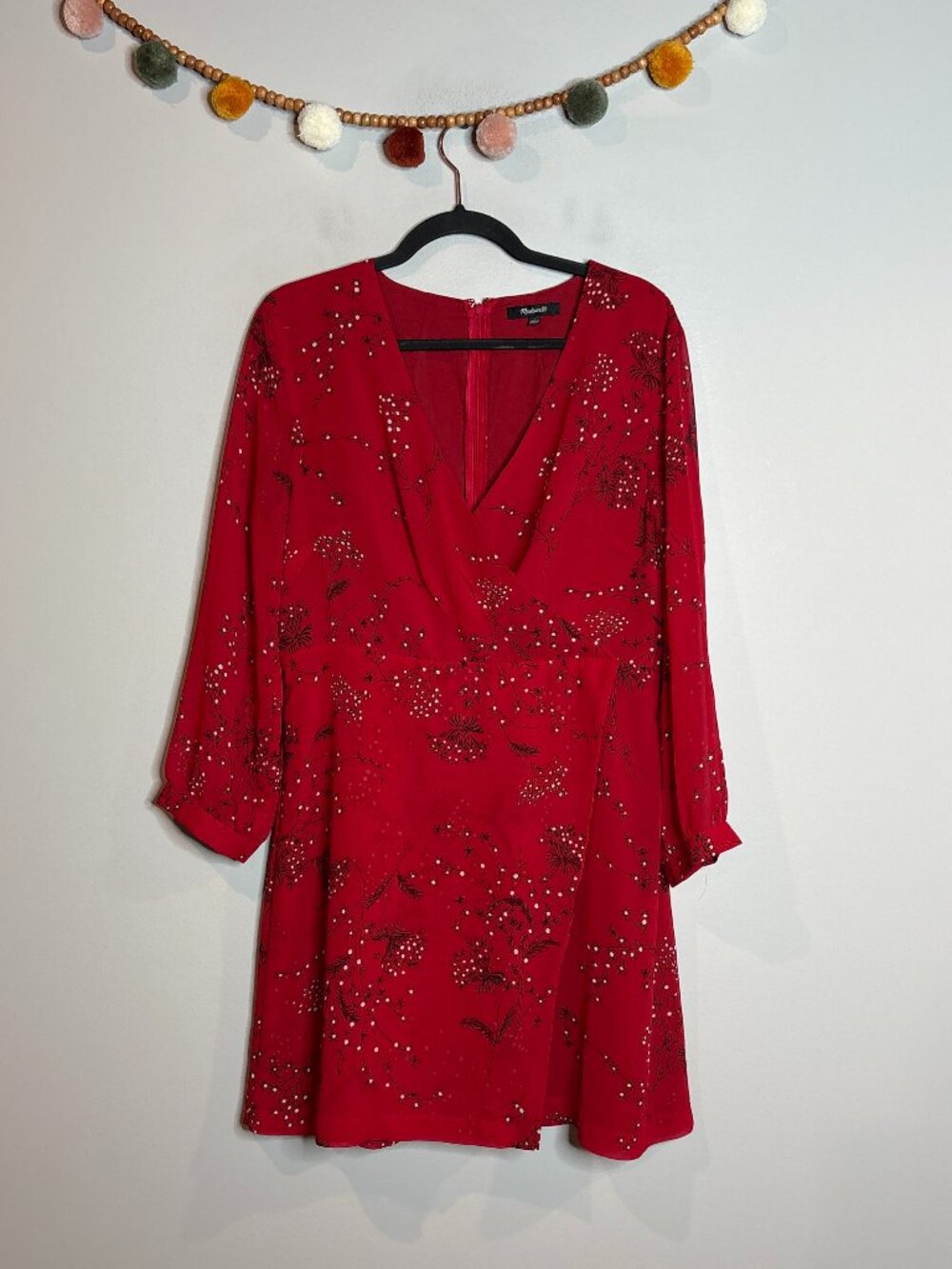 Madewell Hazelwood Wrap-Front Mini Dress in Windswept Floral - Picture 2 of 6